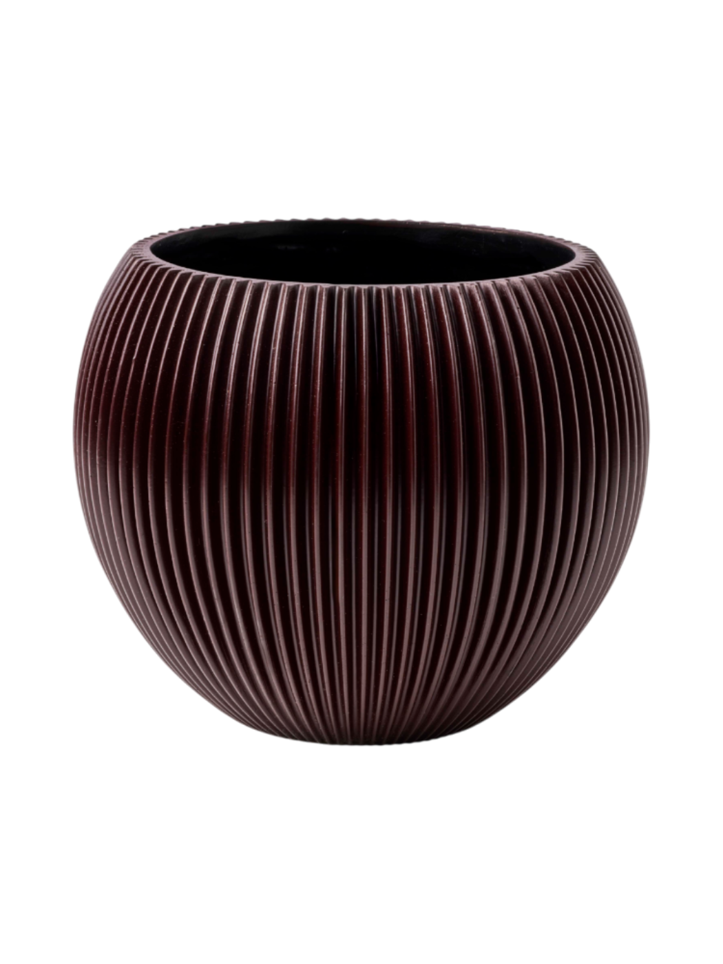 Кашпа Vase ball groove, Бордо