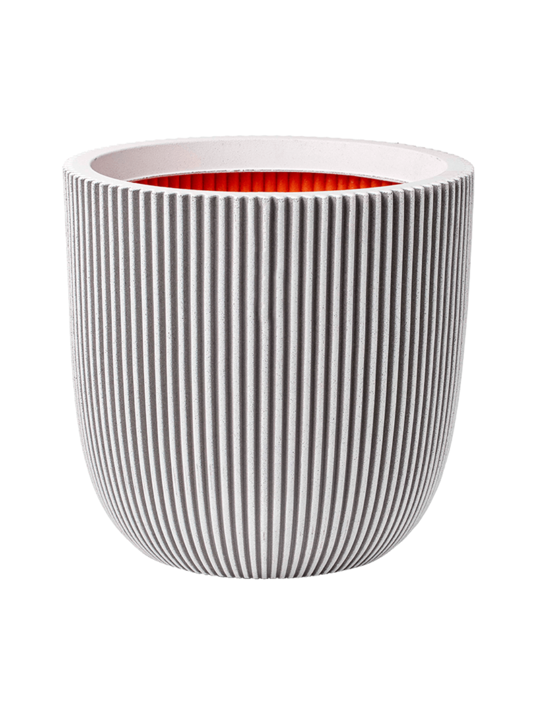 Кашпа Planter Ball Groove, Бяло/Сиво