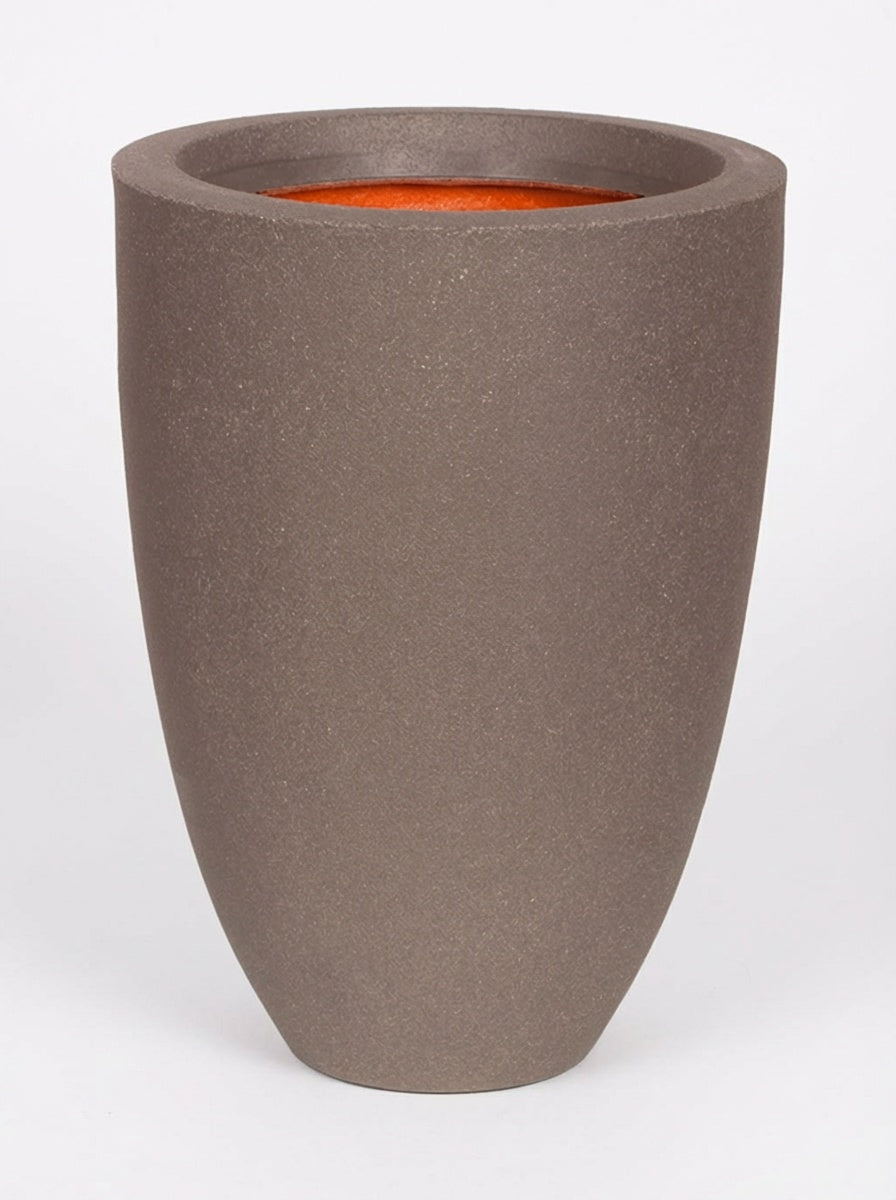 Висока кашпа Vase Elegant Smooth, Тъмно таупе