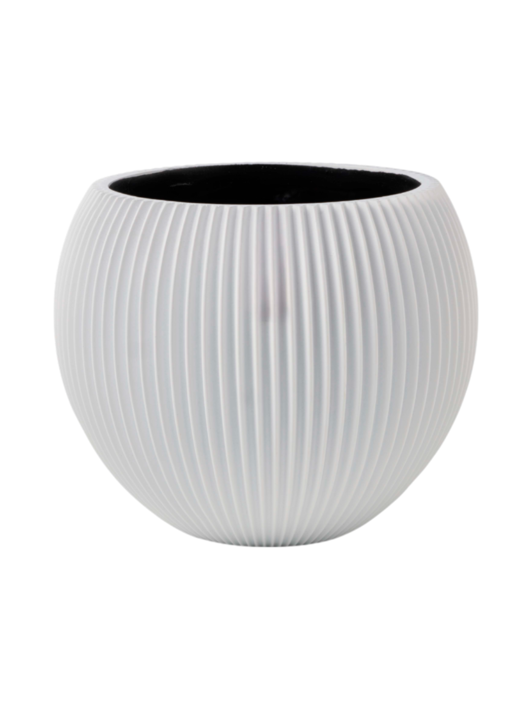 Кашпа Vase ball groove, Бяла