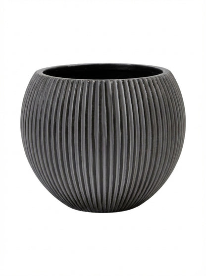 Кашпа Vase ball groove, Сива