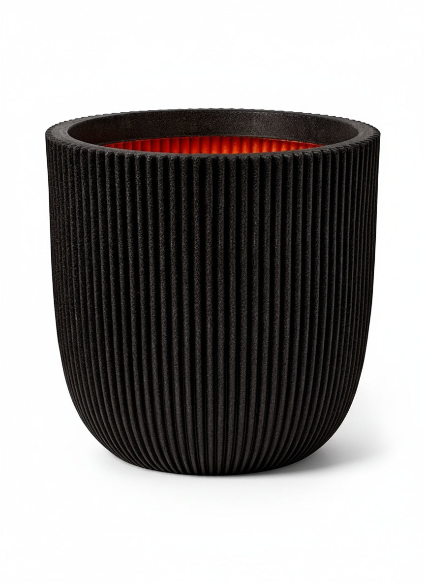 Кашпа Planter Ball Groove, Черна